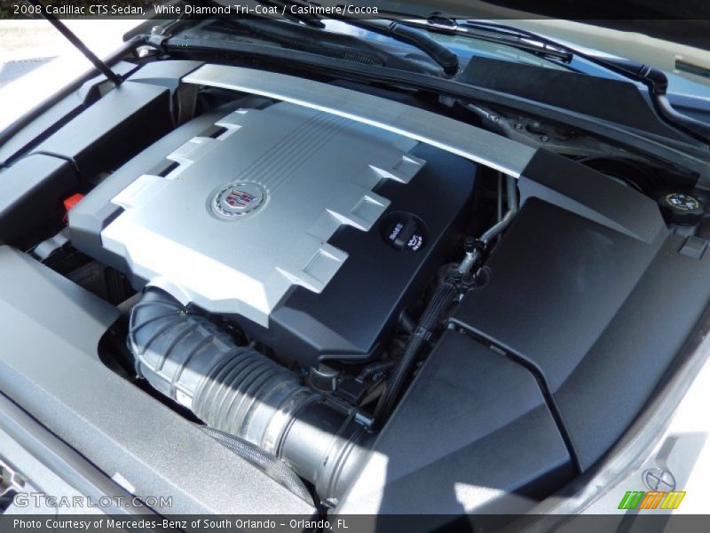 White Diamond Tri-Coat / Cashmere/Cocoa 2008 Cadillac CTS Sedan