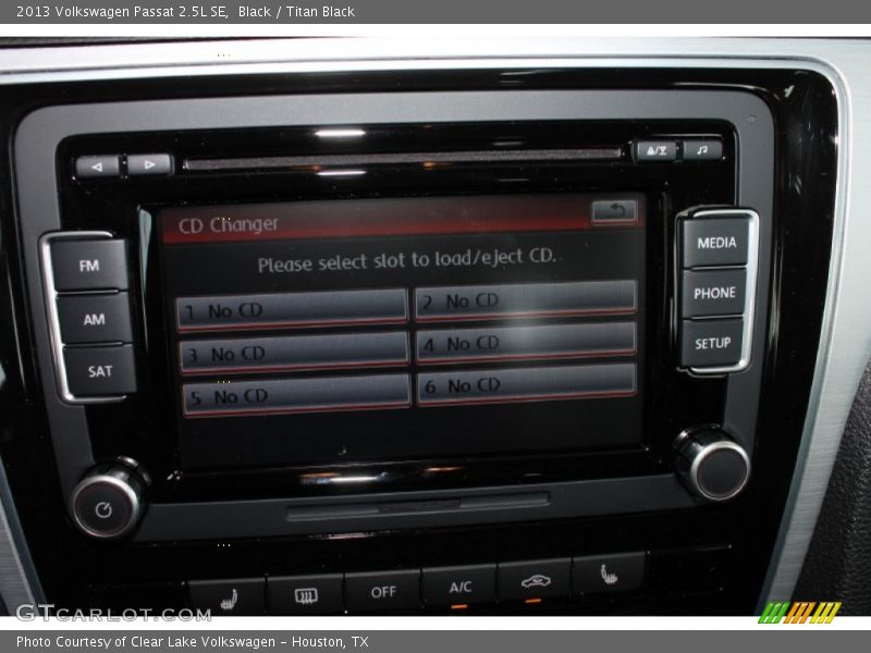 Black / Titan Black 2013 Volkswagen Passat 2.5L SE