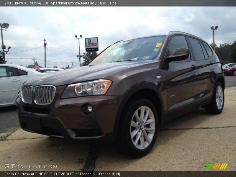 Sparkling Bronze Metallic / Sand Beige 2013 BMW X3 xDrive 28i