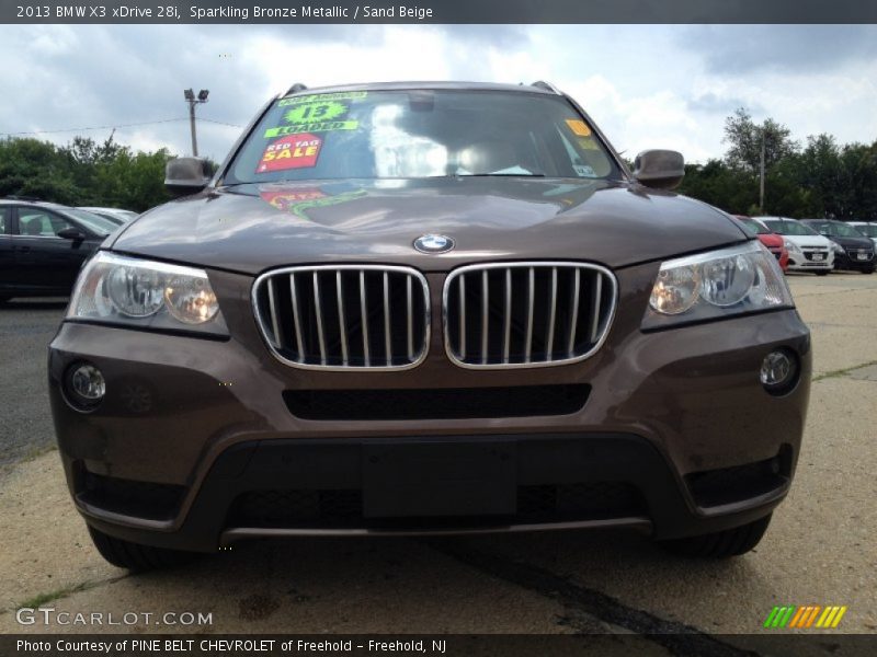 Sparkling Bronze Metallic / Sand Beige 2013 BMW X3 xDrive 28i