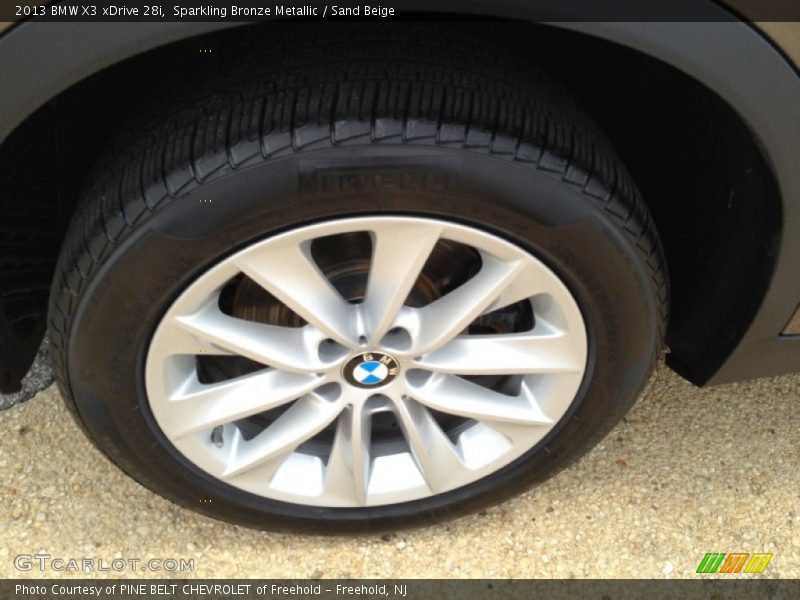 Sparkling Bronze Metallic / Sand Beige 2013 BMW X3 xDrive 28i