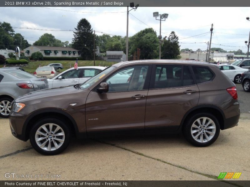 Sparkling Bronze Metallic / Sand Beige 2013 BMW X3 xDrive 28i