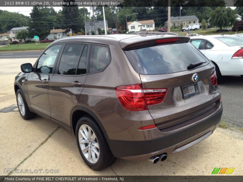 Sparkling Bronze Metallic / Sand Beige 2013 BMW X3 xDrive 28i