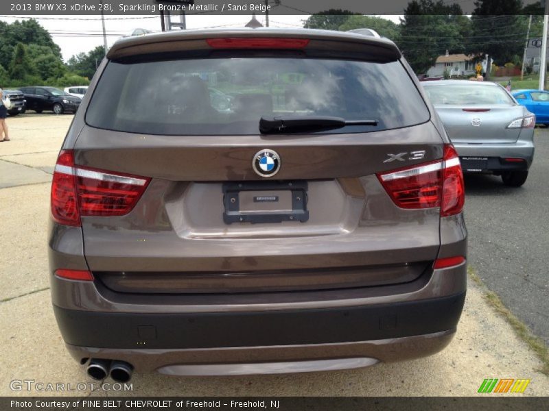 Sparkling Bronze Metallic / Sand Beige 2013 BMW X3 xDrive 28i