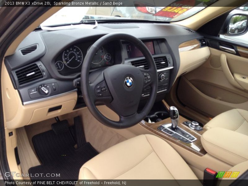 Sparkling Bronze Metallic / Sand Beige 2013 BMW X3 xDrive 28i