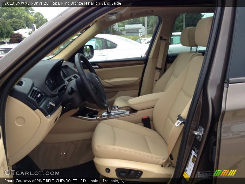 Sparkling Bronze Metallic / Sand Beige 2013 BMW X3 xDrive 28i