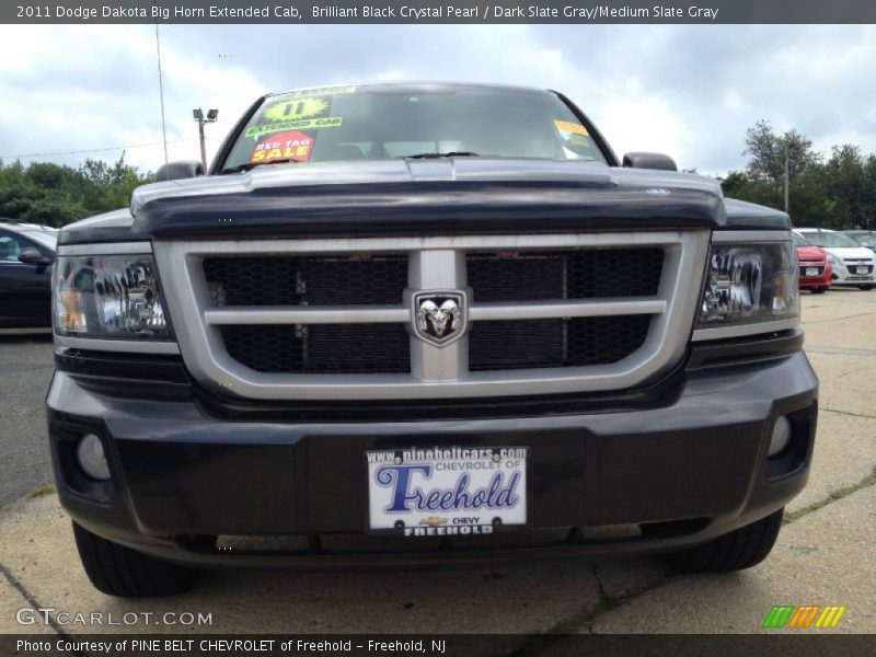 Brilliant Black Crystal Pearl / Dark Slate Gray/Medium Slate Gray 2011 Dodge Dakota Big Horn Extended Cab