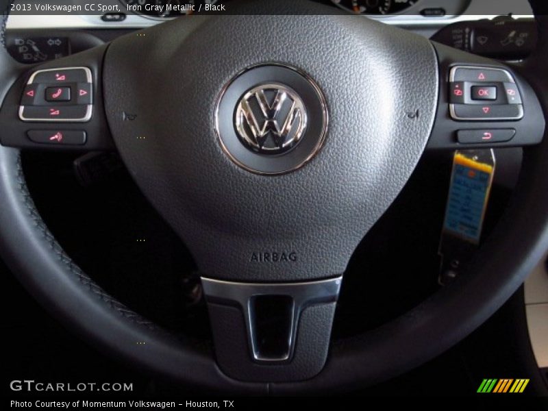 Iron Gray Metallic / Black 2013 Volkswagen CC Sport