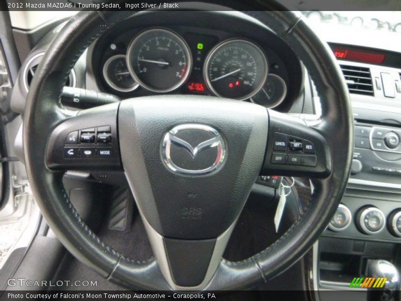 Ingot Silver / Black 2012 Mazda MAZDA6 i Touring Sedan