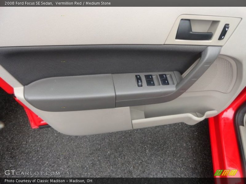 Vermillion Red / Medium Stone 2008 Ford Focus SE Sedan