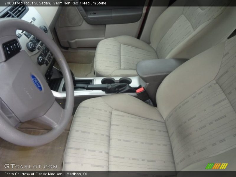 Vermillion Red / Medium Stone 2008 Ford Focus SE Sedan