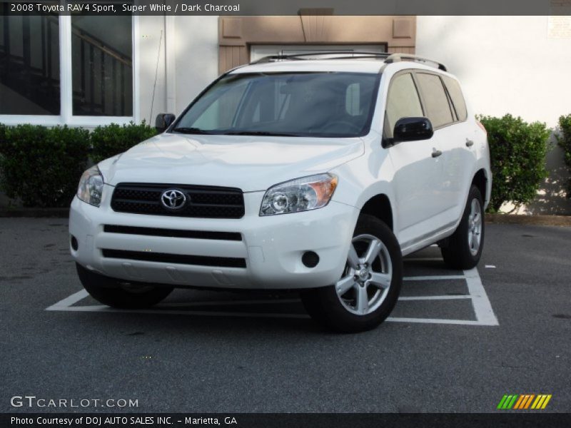 Super White / Dark Charcoal 2008 Toyota RAV4 Sport
