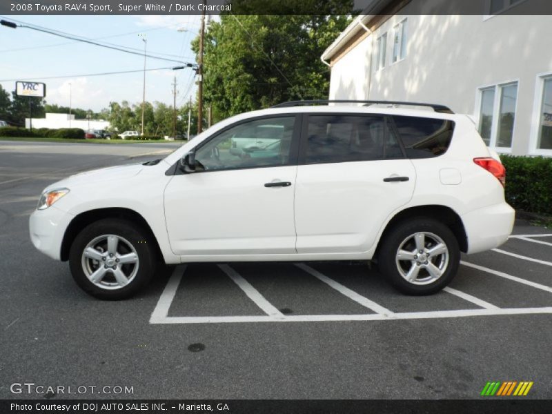 Super White / Dark Charcoal 2008 Toyota RAV4 Sport