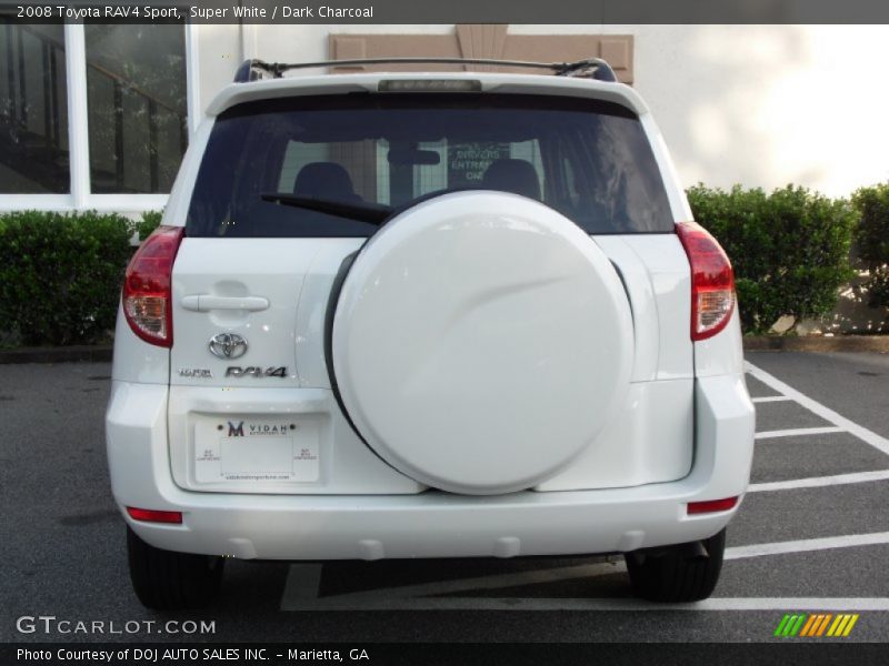 Super White / Dark Charcoal 2008 Toyota RAV4 Sport