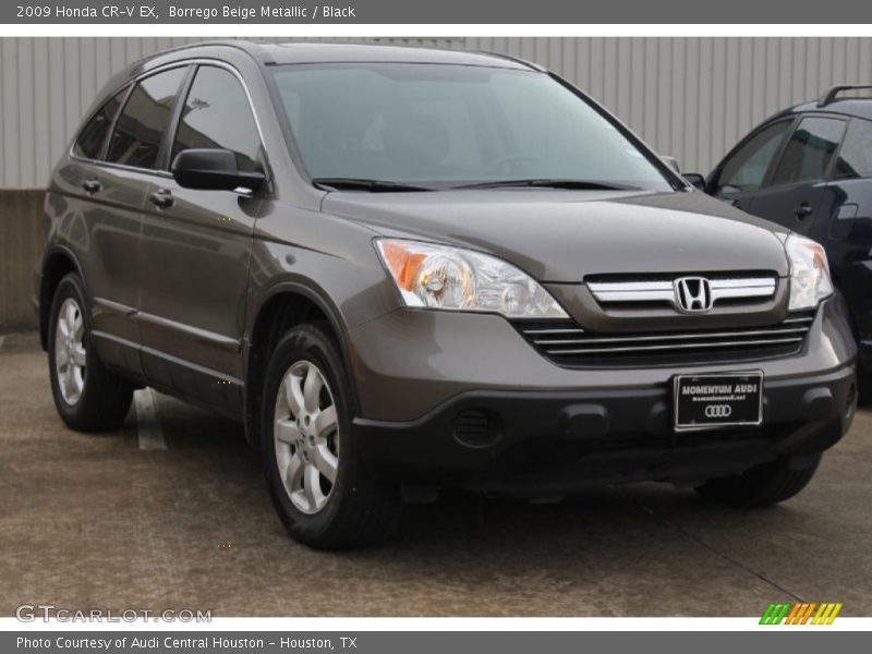 Borrego Beige Metallic / Black 2009 Honda CR-V EX