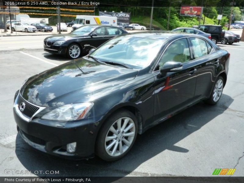 Obsidian Black / Ecru Beige 2010 Lexus IS 250 AWD