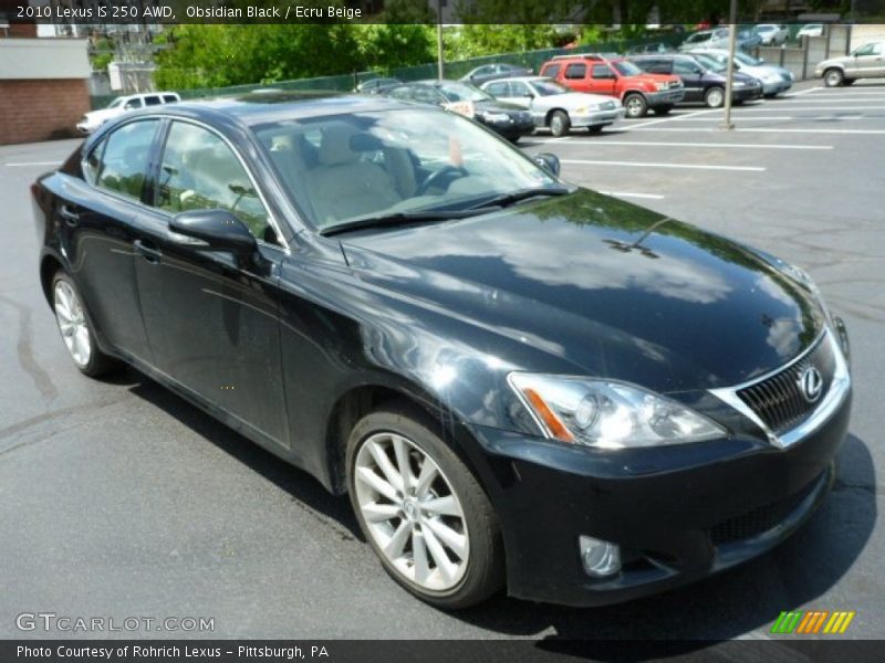 Obsidian Black / Ecru Beige 2010 Lexus IS 250 AWD