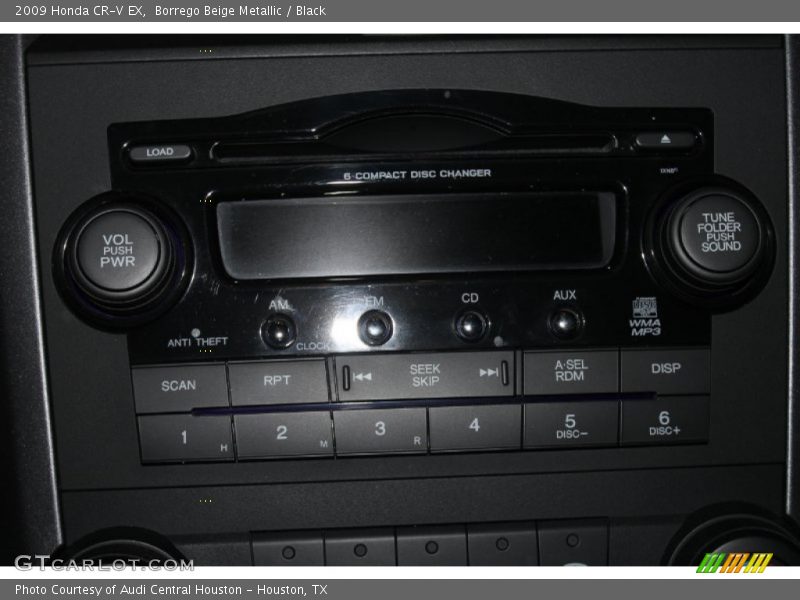 Borrego Beige Metallic / Black 2009 Honda CR-V EX