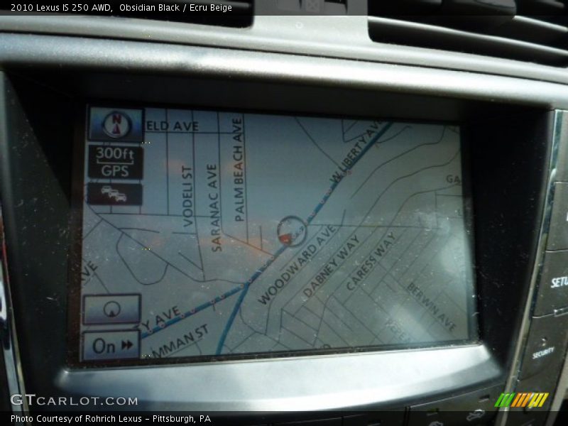 Obsidian Black / Ecru Beige 2010 Lexus IS 250 AWD