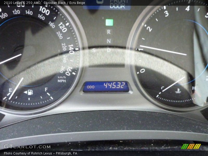 Obsidian Black / Ecru Beige 2010 Lexus IS 250 AWD