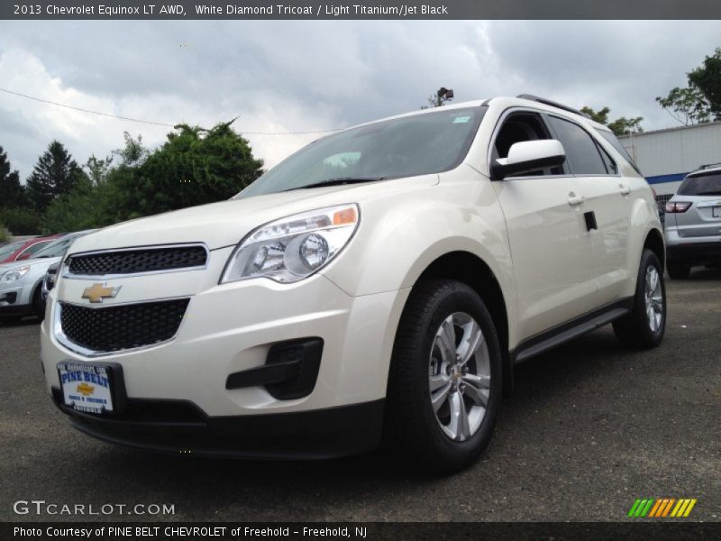 White Diamond Tricoat / Light Titanium/Jet Black 2013 Chevrolet Equinox LT AWD