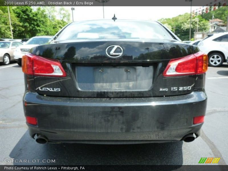 Obsidian Black / Ecru Beige 2010 Lexus IS 250 AWD