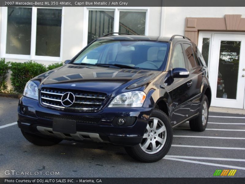 Capri Blue Metallic / Ash Grey 2007 Mercedes-Benz ML 350 4Matic