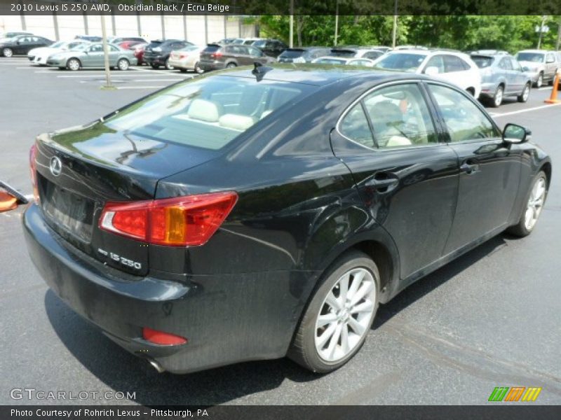 Obsidian Black / Ecru Beige 2010 Lexus IS 250 AWD