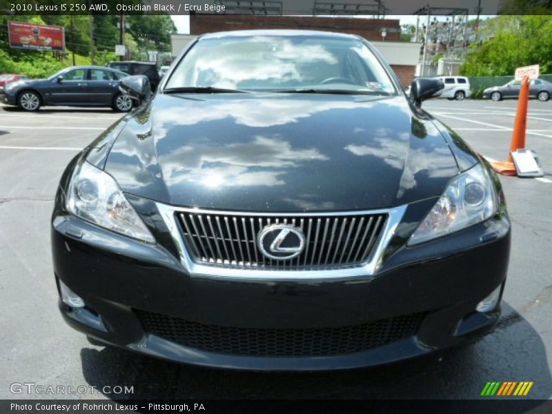 Obsidian Black / Ecru Beige 2010 Lexus IS 250 AWD