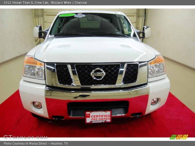 Blizzard White / Charcoal 2012 Nissan Titan SL Crew Cab