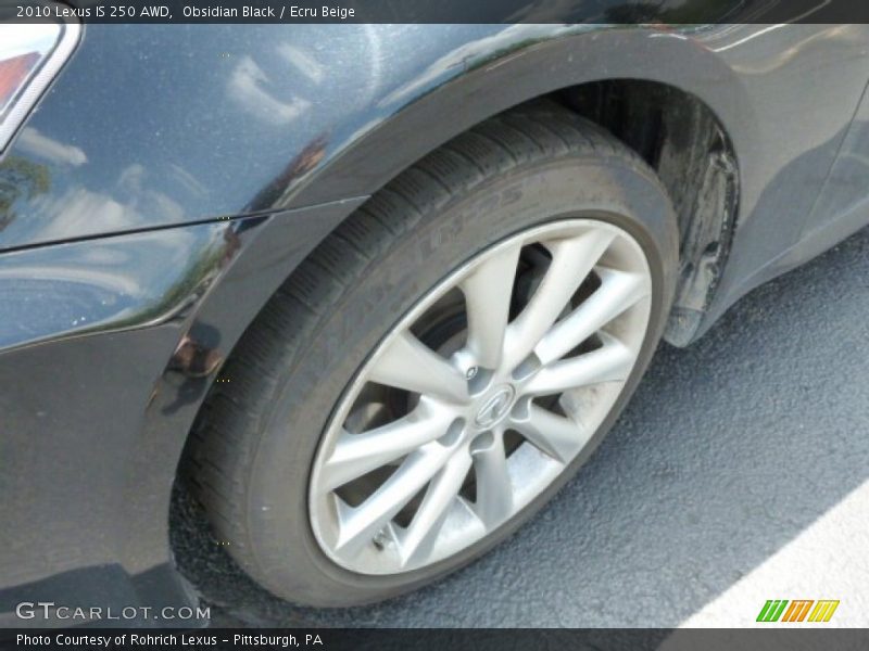 Obsidian Black / Ecru Beige 2010 Lexus IS 250 AWD