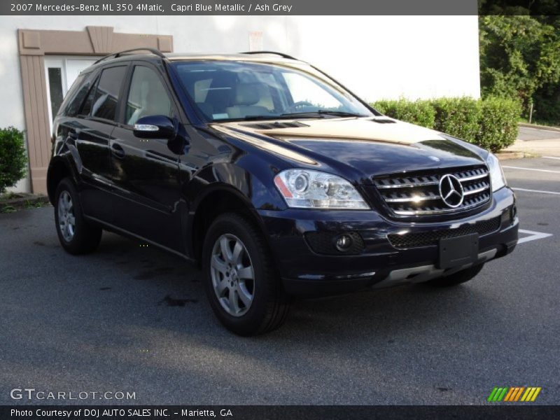 Capri Blue Metallic / Ash Grey 2007 Mercedes-Benz ML 350 4Matic