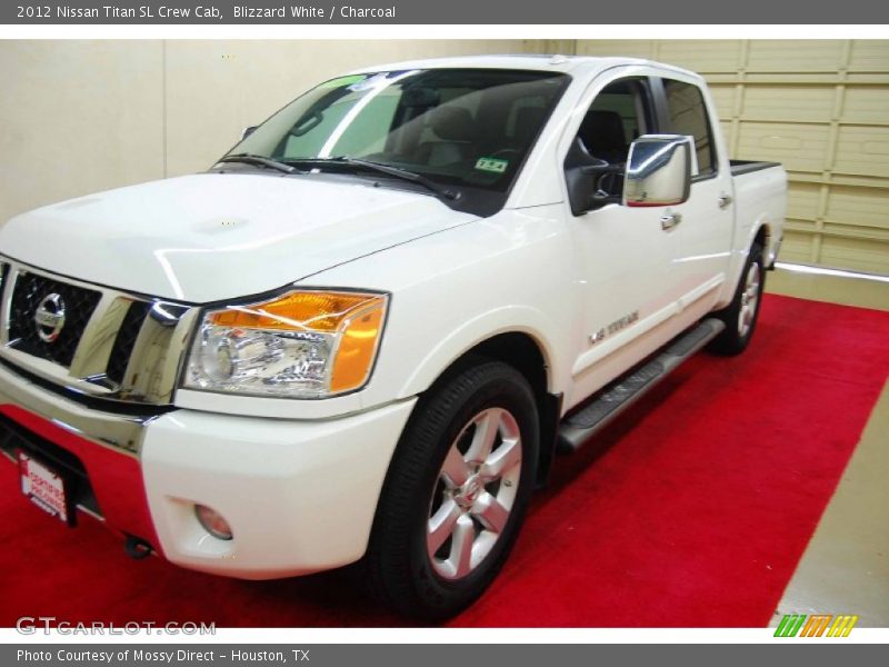 Blizzard White / Charcoal 2012 Nissan Titan SL Crew Cab