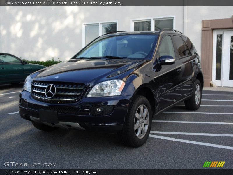 Capri Blue Metallic / Ash Grey 2007 Mercedes-Benz ML 350 4Matic