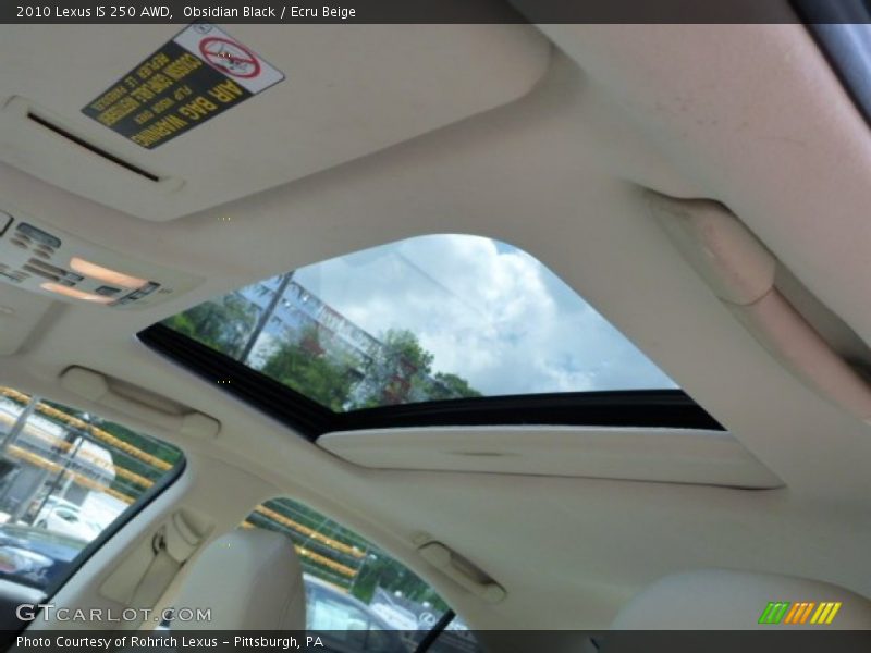 Obsidian Black / Ecru Beige 2010 Lexus IS 250 AWD