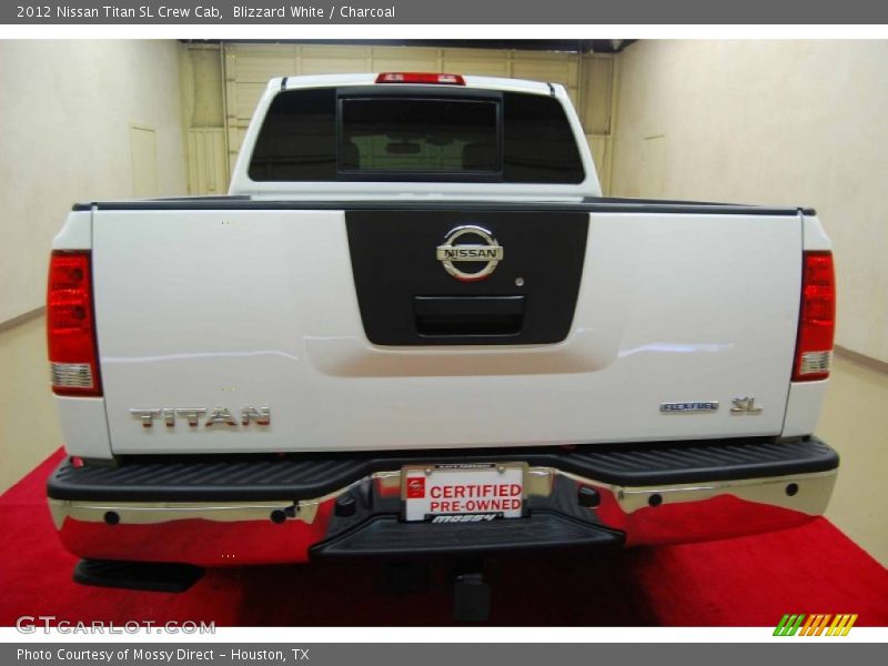 Blizzard White / Charcoal 2012 Nissan Titan SL Crew Cab