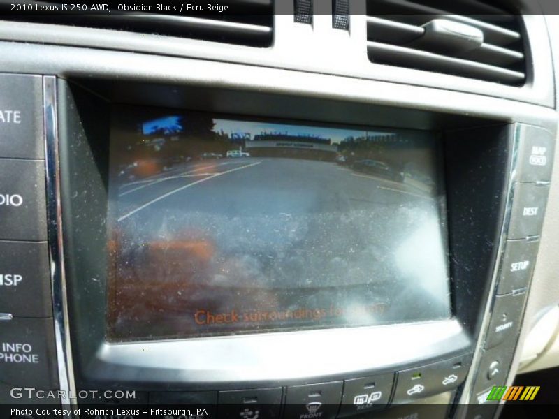Obsidian Black / Ecru Beige 2010 Lexus IS 250 AWD