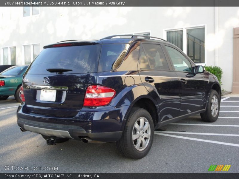 Capri Blue Metallic / Ash Grey 2007 Mercedes-Benz ML 350 4Matic