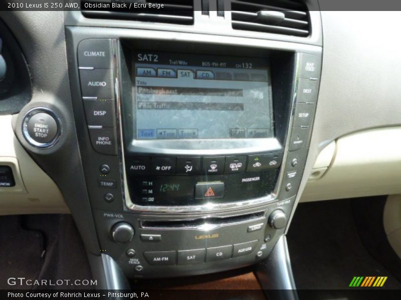 Obsidian Black / Ecru Beige 2010 Lexus IS 250 AWD