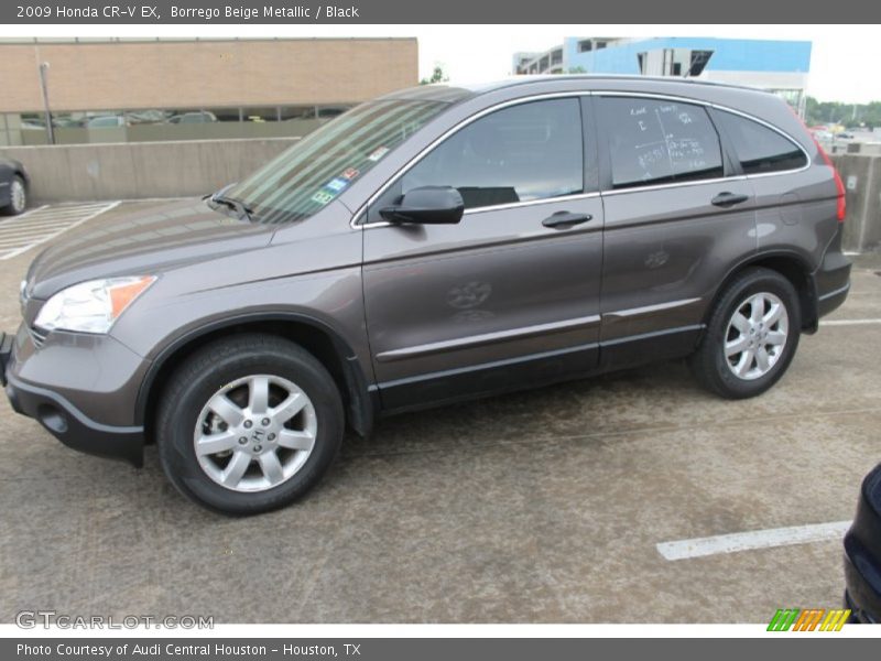 Borrego Beige Metallic / Black 2009 Honda CR-V EX