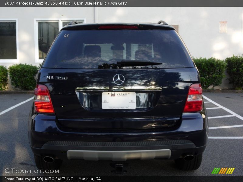 Capri Blue Metallic / Ash Grey 2007 Mercedes-Benz ML 350 4Matic