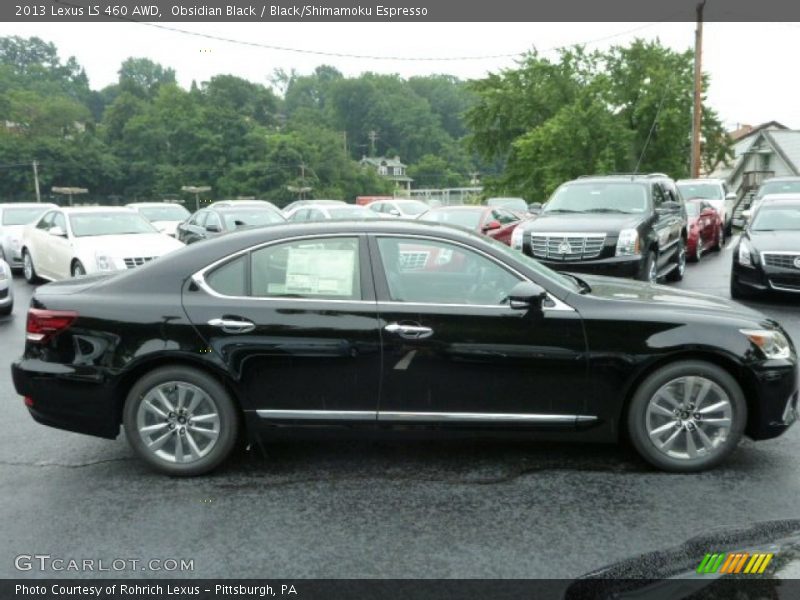 Obsidian Black / Black/Shimamoku Espresso 2013 Lexus LS 460 AWD