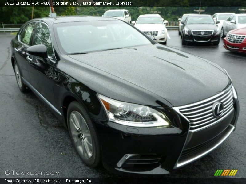 Obsidian Black / Black/Shimamoku Espresso 2013 Lexus LS 460 AWD