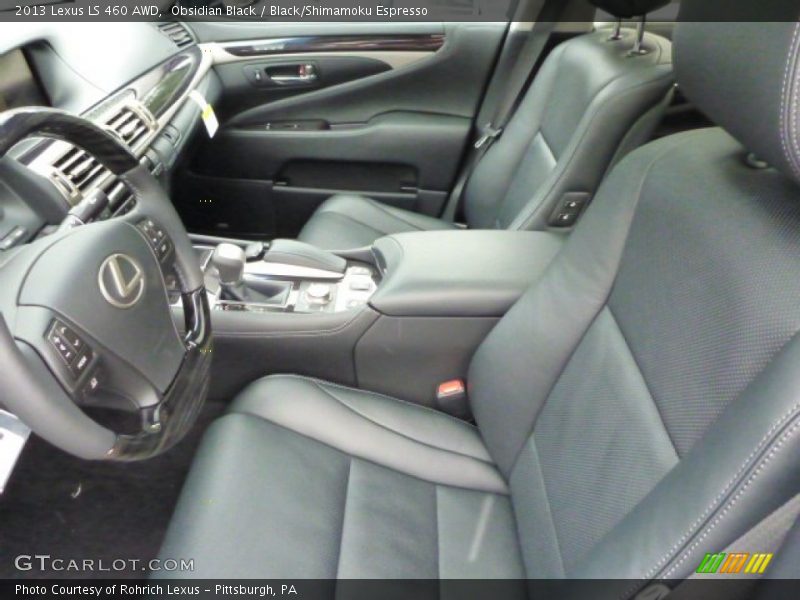 Obsidian Black / Black/Shimamoku Espresso 2013 Lexus LS 460 AWD