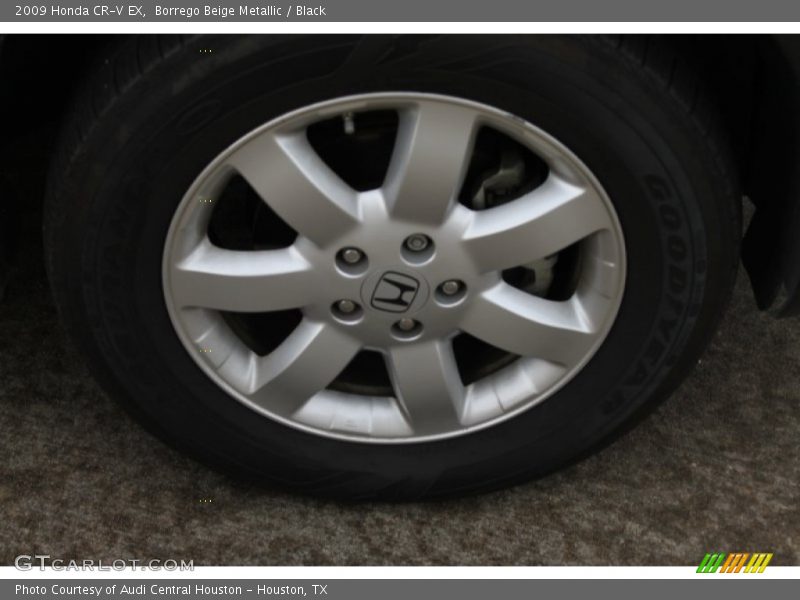 Borrego Beige Metallic / Black 2009 Honda CR-V EX