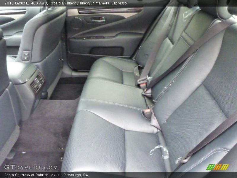 Obsidian Black / Black/Shimamoku Espresso 2013 Lexus LS 460 AWD