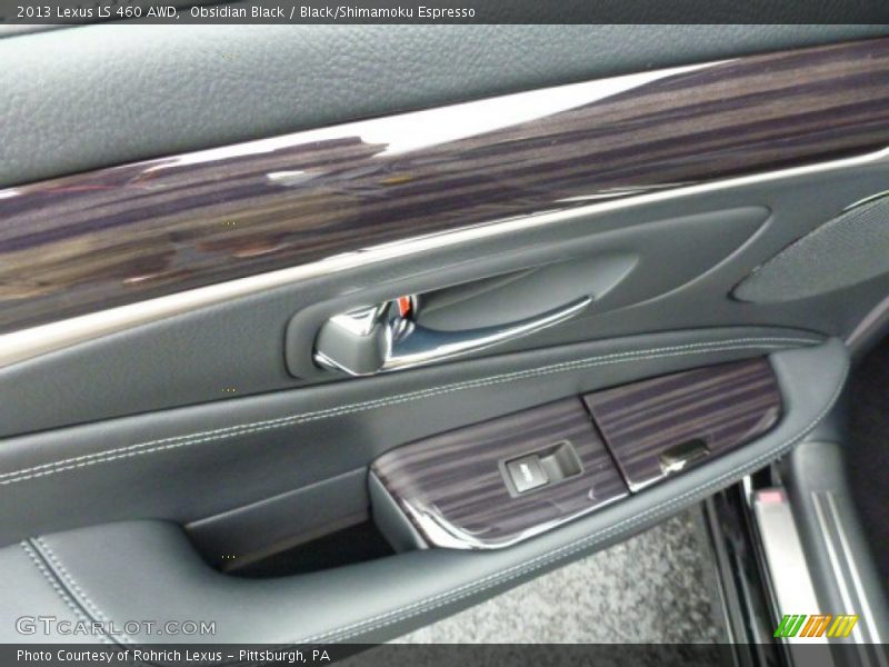 Obsidian Black / Black/Shimamoku Espresso 2013 Lexus LS 460 AWD