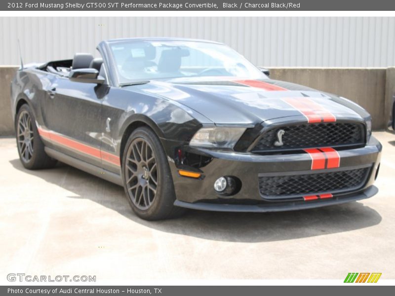 Front 3/4 View of 2012 Mustang Shelby GT500 SVT Performance Package Convertible