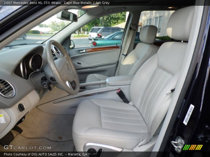 Capri Blue Metallic / Ash Grey 2007 Mercedes-Benz ML 350 4Matic