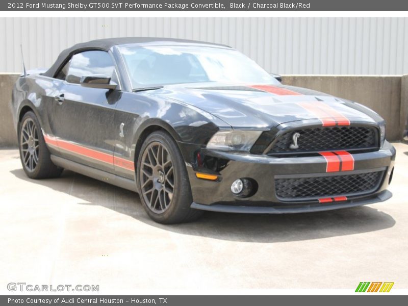 Black / Charcoal Black/Red 2012 Ford Mustang Shelby GT500 SVT Performance Package Convertible